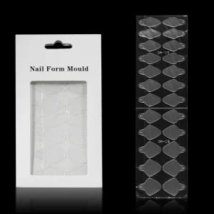 New Silicone Dual Form Nail Tips 24pcs Hot Popular Poly Build Gel Soft Dual Nail Forms