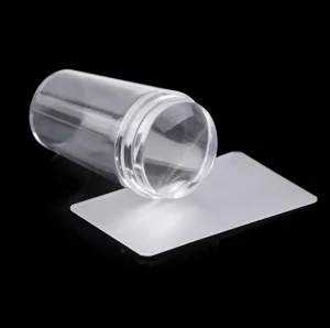 New Silicone Stamp Nails Scraper Transparent Nail Stamping Set Beauty Salon Accessories Beauty Nail Tools