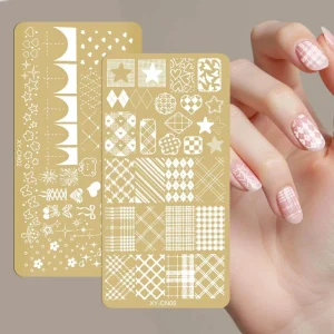 New Style Gold Stainless Steel Nail Art Stamping Plate High Quality Nail Stamper Manicure DIY Tool