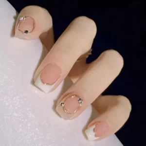 New Style High Quality Shinny Short Square ABS Fingernails Soft Gel False Nails Custom Design Press on Nails