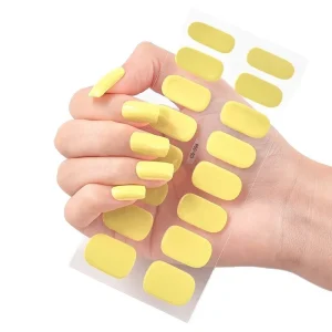 New Style Solid Color No Bake Gel Nail Stickers 3D Full Cover Waterproof Wearable Non-Toxic Nail Tips