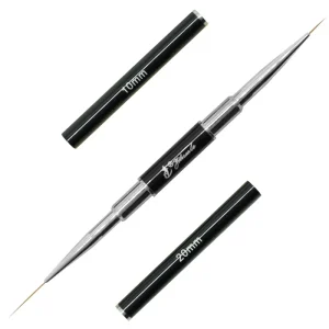 New Synthetic Acrylic Private Label Dual Liner Brush 2 in 1 Detail Brush Nail Art Set Brush