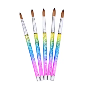 New Trend Liquid Kolinsky UV Gel Nail Extension Acrylic Nail 3D Art Builder Petal Paint Brush Manicure Carving Drawing Pens