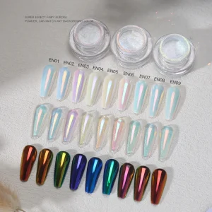 New Trends Moonlight Mirror Glitter Nail Art Powder Aurora Magic Mirror Manicure Effect Dust Chrome Pigment PET