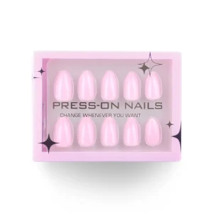 New Type 30 Pieces Short Almond Shape False Nails Full Cover Solid Color Acrylic Press on Nails