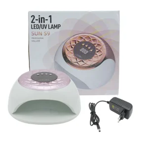 New UV LED Nail Lamp Dual Light Sources Non-Blackening Hand Curing Durable ABS Material CE