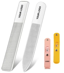 New YD Custom Logo Glass Nails Nano Nail Buffers File Crystal Nano Glass Nail Shiner Kit With PU Bag