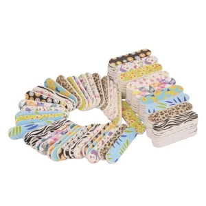 New YD Private Label Mixed Patterns Design Soft Touch Nail Polish File Colorful Custom Printed Mini Nail File