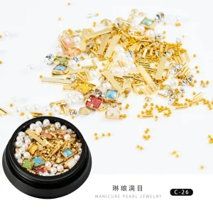 Newest 3D Japanese Style Waterproof DIY Nail Parts Mix Design Nail Art Shell Nail Stud