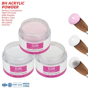 Newest Beauty Color High Viscosity EMA Powder Great Pigmented 30ml Per Jar Nail Acrylic Powder for Nail Salon