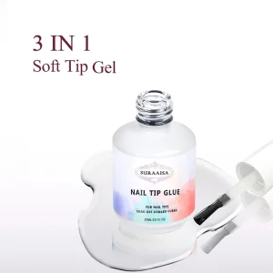 Newest Private Label UV Gel Nail Supplies Strong Adhesion Flex Press on Nail Tips with Glue