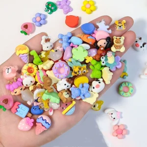 Newest Resin Nail Accessories Decorations Mini Soft Cute Girl Heart DIY Nail Accessories Tools Salon