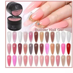 No Burn Builder Nail Extension Gel Custom Color Self Leveling Hard Gel Nail Builder for Professional Nail Beauty