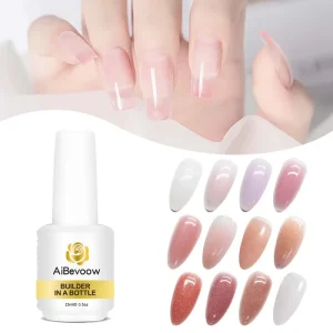 Nude Color Rubber Base Coat Nail Products Nail Extension Builder In A Bottle Private Label Soak Off Hard Gel
