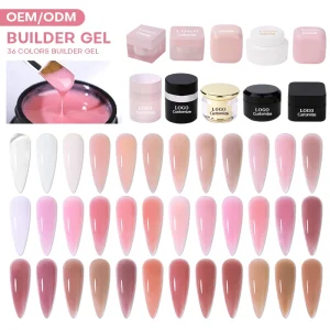 Nude UV Hard Gel Own Brand Gel Polish UV Extension Gel Colors TPO Free Builder Gel Private Label Collection