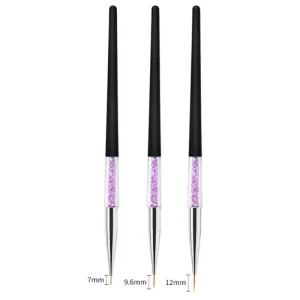 Nylon Hair Nail Brush Pen Manicure Nail Liner Tool Crystal Nail Art Brushes UV Gel Painting Liner Brush