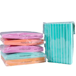OEM Beauty Mini Nail File Disposable Double Sided Straight Emery Nail File for Nail Salon Custom Print