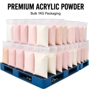 OEM Custom Logo Professional Salon Quality Acrylic Powder Nail Dipping Powder Set 3 in 1 Pink 1KG Acrylic Powder