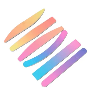 OEM Custom Nail File Buffer Colorful Rainbow Nail Files Buffer 80 100 150 180 240 Nail Beauty Tool