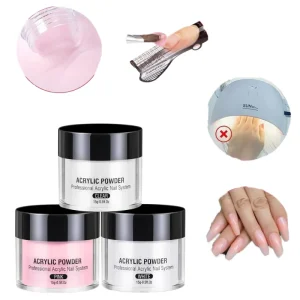 OEM Customs Nail Art Extension Powder Acrylic Powder 3Colors in 1 High Quality Professional Private Label