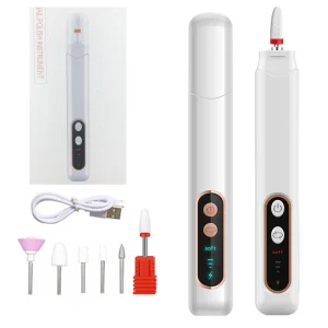 OEM Electric Nail Drill Machine 6 in 1 Kit Nail File Set for Acrylic Gel Nails Manicure Pedicure Tool with Ceramic Polishing Hea