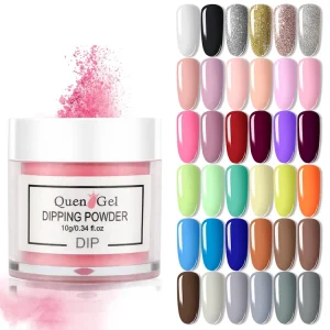 OEM Free Sample Powder Dipping Nail Art Hot Selling Colors Set Nail Acrylic Dipping Powder