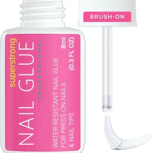 OEM Label Long Lasting Glue No Harm to Real Nails 8ml Brush on Nail for Nail Tips and Arts