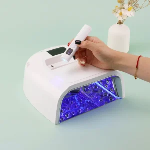 OEM ODM 2-in-1 Rechargeable Nail Lamp with Handheld 128W Rechargeable UV LED Nail Lamp for Quick Drying Gel Polish Dryer