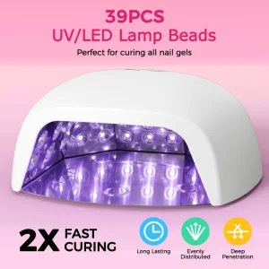 OEM ODM 60W Rechargeable Cordless UV LED Nail Lamp High Quality Private Model Square Design Dryer Nail Lamp