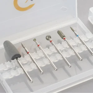 OEM ODM 6pcs set Professional Diamond Tips Nail Burrs Manicure Tool 3 32” Tungsten Carbide Nail Drill Bits Set
