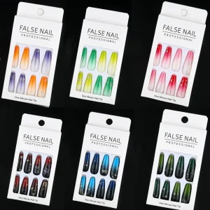 OEM ODM Custom Design Logo Short Medium Long Artificial Fingernails False Nail Art Fake Nails French Press on Nails