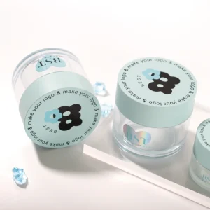 OEM ODM Custom Transparent Acrylic Powder Jar With Lid 0.5oz 1oz 2oz Empty Dipping Powder Jar Round Nail Powder Jar Supplier