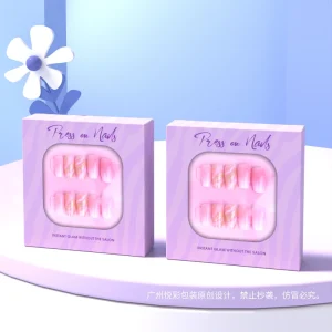 OEM ODM Press on Nail Packaging Box Custom Design Size Logo for False Nails