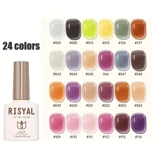 OEM ODM Private Label Nail Gel Polish NEW Trend 24 Colors Jelly UV Gel Long Lasting for Nail Salon Supplies