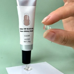 OEM ODM Solid Nail Tip Glue Soft Tube Packing New 20g Quickly Dry Durable Semi Solid Rhinestone Nail Glue for Nail