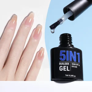 OEM ODM Transparent Nail Primer Multifunctional 7ml Customized 5 in 1 Construction Glue Functional Nail Gel