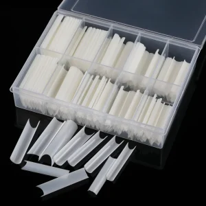 OEM Private Label Extra Long XXL Ultrathin Nail Tips Salon False Nails Soak Off C Shape Straight Fingernail Unas Postizas
