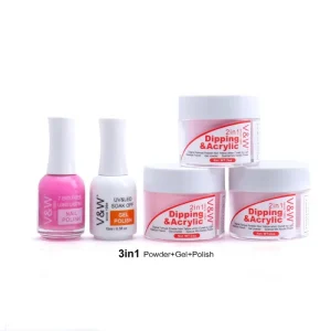 OEM Private Label Fast Dry Acrylic Powder Dipping Nails Set French Tip Dip Nail Dip Liquid 3 in 1 Match Gel and Nail Polish