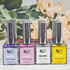 OEM Private Label Metallic Air Dry Nail Polish 12 Colors Set Vegan Regular Mirror Effect Nail Lacquer Kit