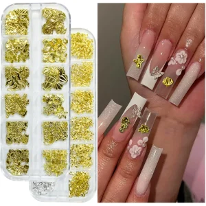 Ocean Theme Metal Rivets Resin Filler Jewelry Fillings Material Star Shell 3D Nail Art Decoration DIY Accessories