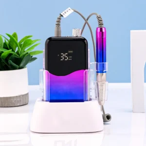 On Sale Professional 85W Desktop Portable Cordless Rechargeable 35000 RPM Brushless Electric Nail Drill Machine