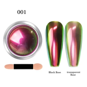 Optical Chameleon Nail Powder Mirror Effect Color Changing Aurora Chrome Pigment Nail Dust