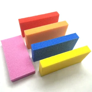 Orange Sponge Soft Big Double Sided Non Electric Nail File Custom Logo Nail Buffer 7×3.5x1cm