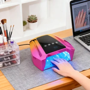 Original Gradient Color Professional 72W Cordless Portable UV LED Gel Nail Lamp With Infrared Automatic Sensor