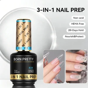 PRO 15ml Non Acid Hema Free 3 in 1 Nail Prep OEM Deep Nourishment Nail Dehydrator Primer for Salon Use