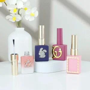 Patch Metallic Empty Gel Nail Polish Bottle Luxury Extension Nail Clear Gel Nail Polish Bottle