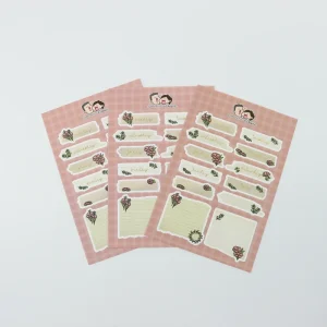 Personalized Aesthetic Sticker Sheet Vinyl Decorative Sticker For Laptop Phone Tablet Decoration Packaging