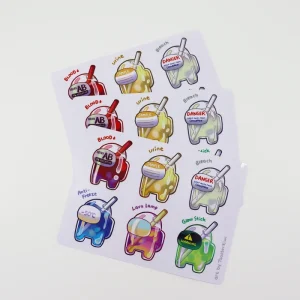 Personalized Anime Sticker Sheet Glossy Waterproof Sticker For Water Bottle Laptop Decoration Printing