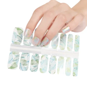 Personalized French Heart Design Waterproof Plastic Nail Wraps with DIY Art Supplies
