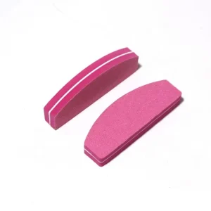 Pink Emery Nail File Dual Sided 100 180 Grit Mini Portable Professional Buffer Salon & Home Use